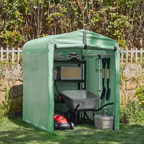 Rootz Bicycle Garage - Outdoor Storage - Weatherproof Shelter - Protects from UV & Rain - 120x163x176cm