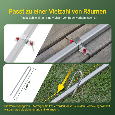 Rootz Bicycle Garage - Outdoor Storage - Weatherproof Shelter - Protects from UV & Rain - 120x163x176cm