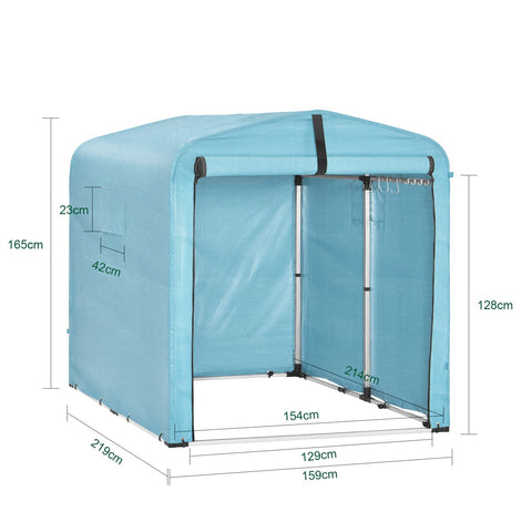 Rootz Bicycle Garage - Outdoor Shelter - Weatherproof Storage - Protects Against Mold - 159x165x219cm