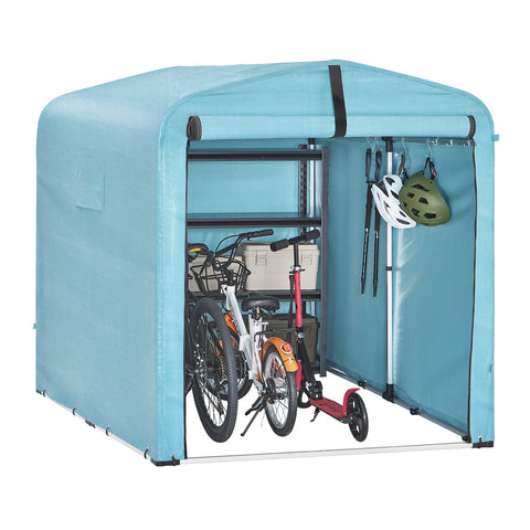 Rootz Bicycle Garage - Outdoor Shelter - Weatherproof Storage - Protects Against Mold - 159x165x219cm