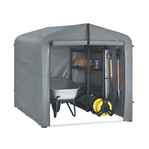 Rootz Bicycle Garage - Bike Shed - Outdoor Storage - Weatherproof & Durable - 159cm x 165cm x 219cm