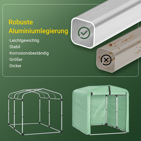 Rootz Weatherproof Bicycle Garage - Outdoor Storage Shelter - Carport Canopy - Extra Stability - 159x165x219 cm