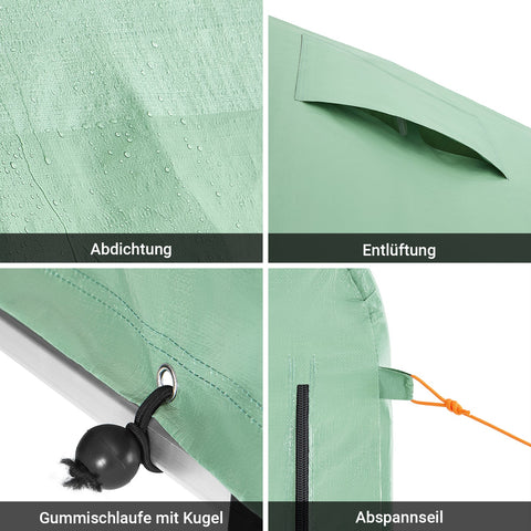 Rootz Weatherproof Bicycle Garage - Outdoor Storage Shelter - Carport Canopy - Extra Stability - 159x165x219 cm