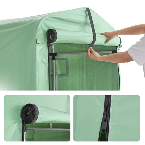 Rootz Weatherproof Bicycle Garage - Outdoor Storage Shelter - Carport Canopy - Extra Stability - 159x165x219 cm