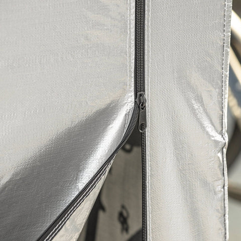 Rootz Outdoor Storage Tent - Tool Shed - Garden Shed - Waterproof, UV Protection, Spacious - Aluminum and PE Tarpaulin - 159cm x 165cm x 219cm