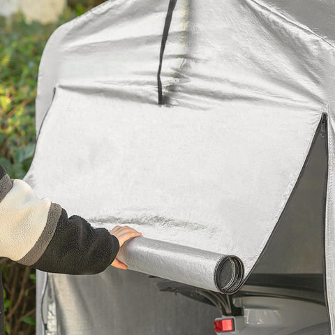 Rootz Outdoor Storage Tent - Tool Shed - Garden Shed - Waterproof, UV Protection, Spacious - Aluminum and PE Tarpaulin - 159cm x 165cm x 219cm