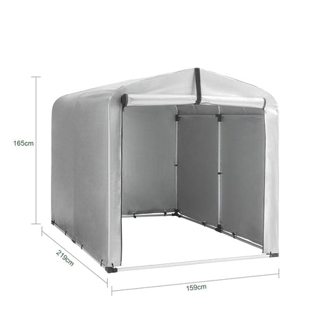 Rootz Outdoor Storage Tent - Tool Shed - Garden Shed - Waterproof, UV Protection, Spacious - Aluminum and PE Tarpaulin - 159cm x 165cm x 219cm