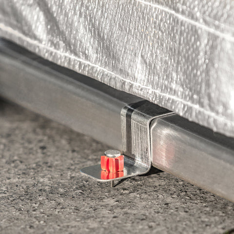 Rootz Garden Shed Tent - Tool House - Garage Shelter - Waterproof PE Tarpaulin - UV Protection - Spacious Storage - 120cm x 163cm x 176cm