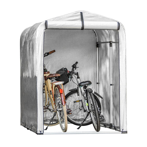 Rootz Garden Shed Tent - Tool House - Garage Shelter - Waterproof PE Tarpaulin - UV Protection - Spacious Storage - 120cm x 163cm x 176cm