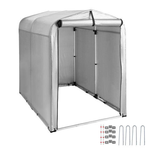 Rootz Garden Shed Tent - Tool House - Garage Shelter - Waterproof PE Tarpaulin - UV Protection - Spacious Storage - 120cm x 163cm x 176cm