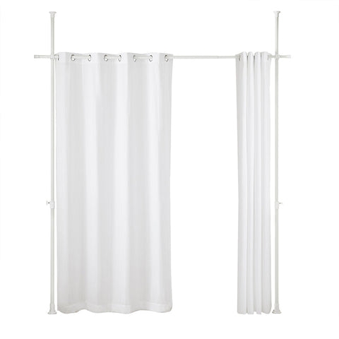 Rootz Room Divider Curtain - Privacy Screen - Space Separator - Skin-Friendly Polyester - Adjustable B162-266 x H199-262cm