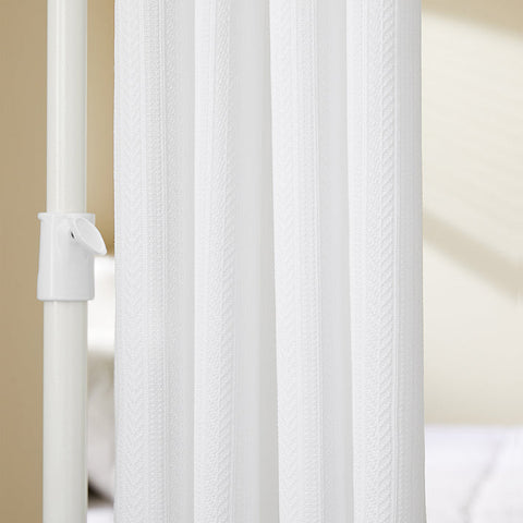 Rootz Room Divider Curtain - Privacy Screen - Space Separator - Skin-Friendly Polyester - Adjustable B162-266 x H199-262cm