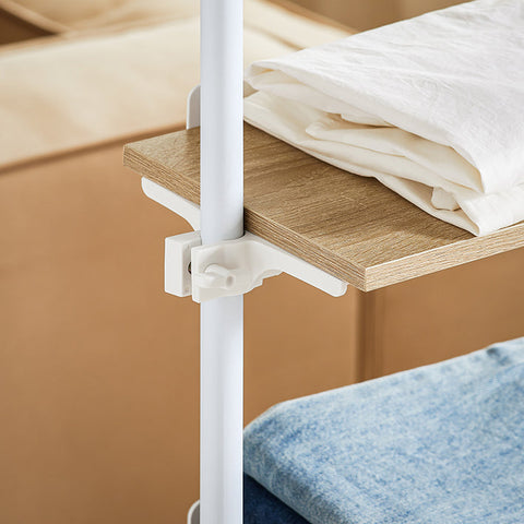 Rootz Adjustable Wardrobe System - Closet Organizer - Garment Rack - Ample Storage - 97cm x (193-262)cm