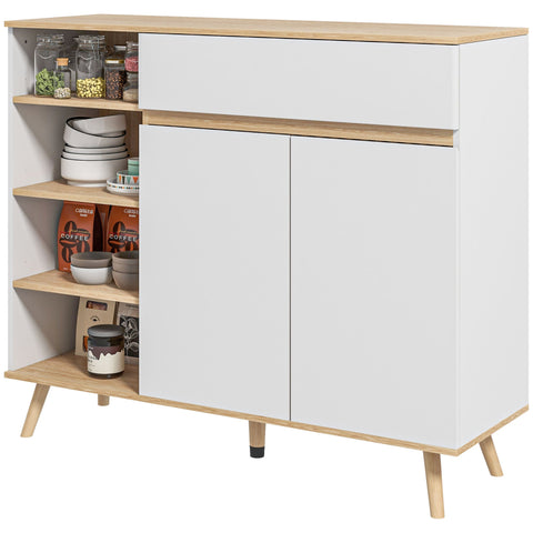 Rootz Storage Cabinet Buffet - Kitchen Cabinet - Sideboard - Adjustable Shelves - 119cm x 40cm x 102cm
