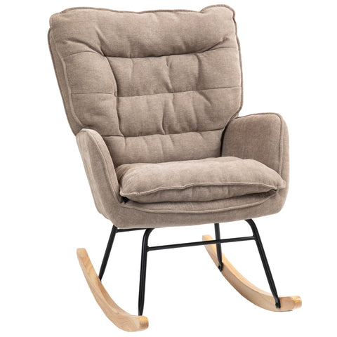 Rootz Rocking Chair - Swing Chair - Wide Seat - Chenille Comfort - 71cm x 98.5cm x 97cm - Supports Up to 120kg