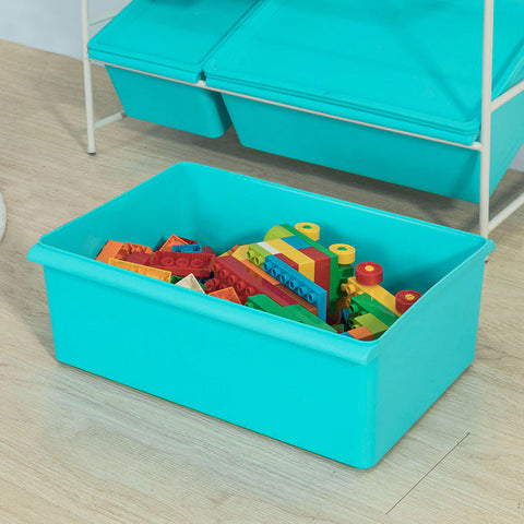 Rootz Children's Bookshelf with Toy Storage - Organizer Shelf - Kids Bookcase - Durable Metal & PP Plastic - Reinforced Stable Feet - 61cm x 102cm x 25cm