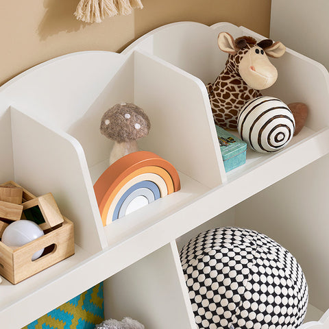 Rootz Children's Bookcase - Toy Organizer - Wooden Shelves - Easy Tidy Up - 82cm x 76cm x 35cm
