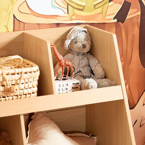 Rootz Kids Bookshelf - Child Book Storage - Toy Organizer - Safe Rounded Corners - 86x78x36cm