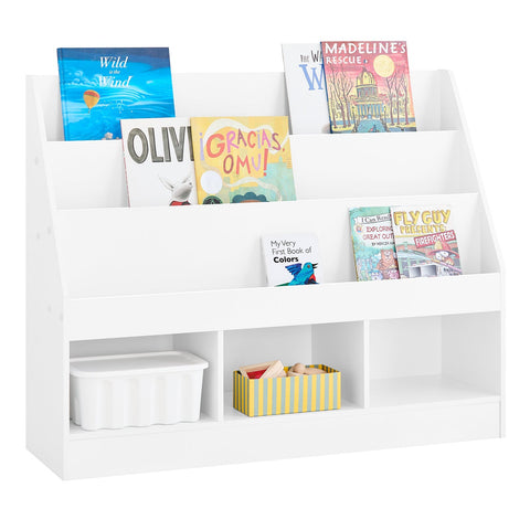Rootz Children's Bookshelf - Kids Bookcase - Toy Storage Shelving - Safe & Eco-Friendly - 100x80x30 cm
