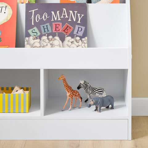Rootz Children's Bookshelf - Kids Bookcase - Toy Storage Shelving - Safe & Eco-Friendly - 100x80x30 cm