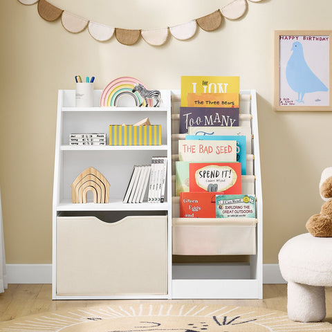 Rootz Montessori Bookshelf - Children's Room Shelf - Storage Organizer - Child-Proof MDF & PB - 80x80x40 cm