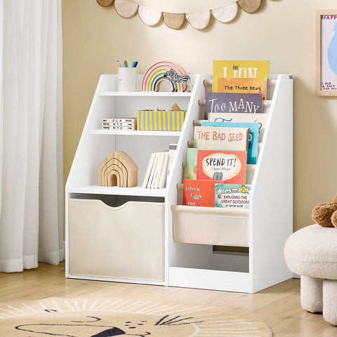 Rootz Montessori Bookshelf - Children's Room Shelf - Storage Organizer - Child-Proof MDF & PB - 80x80x40 cm