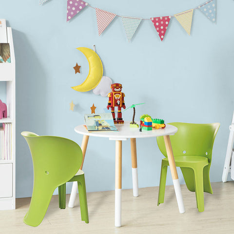 Rootz Elephant-Shaped Kids Chair Set - Toddler Chair - Playroom Furniture - Comfortable Backrest - Durable Plastic - 48cm x 55cm x 41cm - Available in 4 Colors