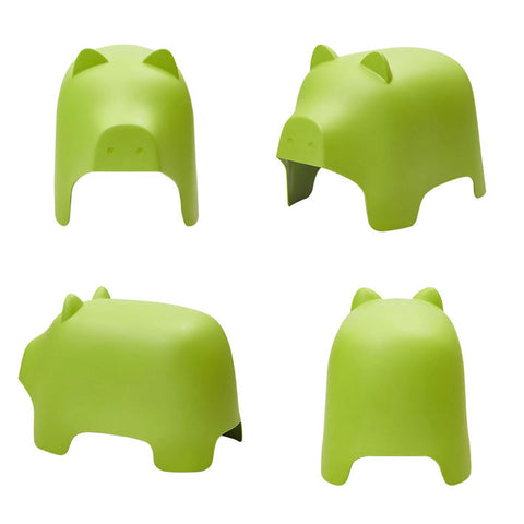 Rootz Children's Stool - Pig-Shaped Animal Stool - Kids' Seat - Non-Toxic Plastic - Easy to Clean - Decorative and Functional - 35cm x 42cm x 60cm