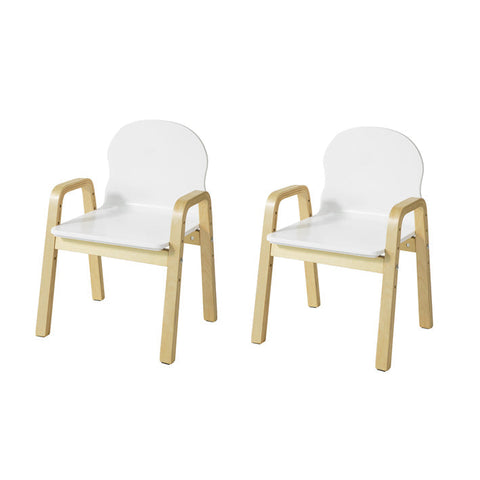 Rootz Set of 2 Adjustable Children's Chairs - Kids' Seating - Height-Adjustable Chairs - Sturdy Plywood Construction - Comfortable Armrests and Backrest - 40cm x 53cm x 32cm