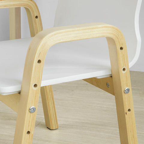 Rootz Set of 2 Adjustable Children's Chairs - Kids' Seating - Height-Adjustable Chairs - Sturdy Plywood Construction - Comfortable Armrests and Backrest - 40cm x 53cm x 32cm