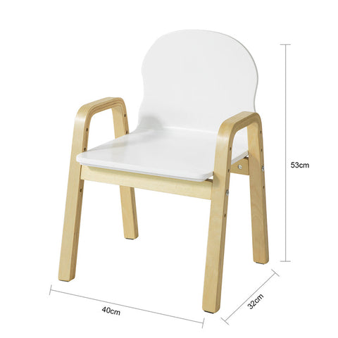 Rootz Set of 2 Adjustable Children's Chairs - Kids' Seating - Height-Adjustable Chairs - Sturdy Plywood Construction - Comfortable Armrests and Backrest - 40cm x 53cm x 32cm