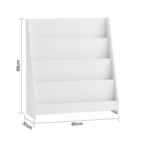 Rootz Children's Bookshelf - Newspaper Rack - Kids' Storage Organizer - Safety Features - Rounded Corners - Anti-Tip Design - 80cm x 88cm x 30cm