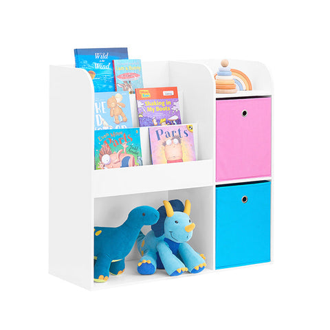 Rootz Kids Bookshelf - Children's Organizer - Toy Storage - PB(E1) / non-woven fabric - 89cm x 87cm x 35cm