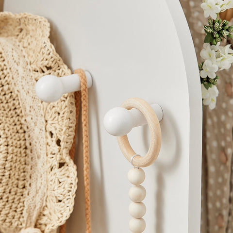 Rootz Children's Wardrobe - Kids' Clothes Organizer - Storage Unit - MDF and Non-Woven Fabric - Child-Friendly Height - 97cm x 108cm x 35cm