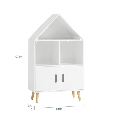 Rootz Children's Bookshelf - Toy Shelf - Storage Rack - MDF & Pine Construction - Safety Features - Anti-Tip Devices - 60cm x 103cm x 30cm