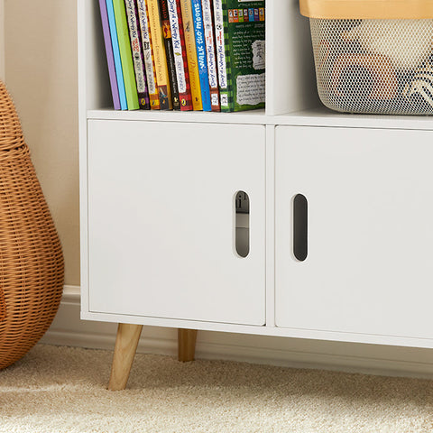 Rootz Children's Bookshelf - Toy Shelf - Storage Rack - MDF & Pine Construction - Safety Features - Anti-Tip Devices - 60cm x 103cm x 30cm