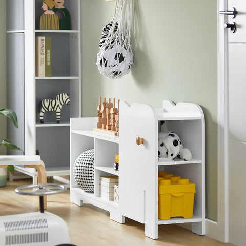 Rootz Elephant Children's Shelf - Bookshelf - Toy Storage Organizer - Durable MDF Construction - 7 Open Compartments - Safety Rounded Corners - 110cm x 60cm x 25cm