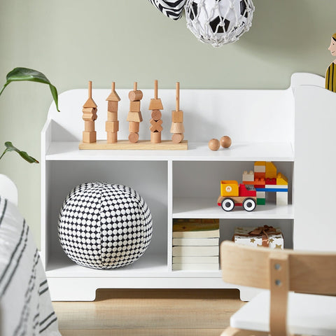 Rootz Elephant Children's Shelf - Bookshelf - Toy Storage Organizer - Durable MDF Construction - 7 Open Compartments - Safety Rounded Corners - 110cm x 60cm x 25cm