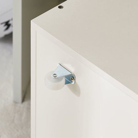 Rootz Toy Chest with Seat Cushion - Children's Bench - Storage Box with Wheels - MDF Construction - Easy Mobility - Versatile Storage - 100cm x 46cm x 37cm