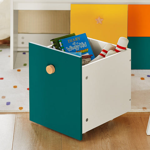 Rootz Toy Chest with Seat Cushion - Children's Bench - Storage Box with Wheels - MDF Construction - Easy Mobility - Versatile Storage - 100cm x 46cm x 37cm