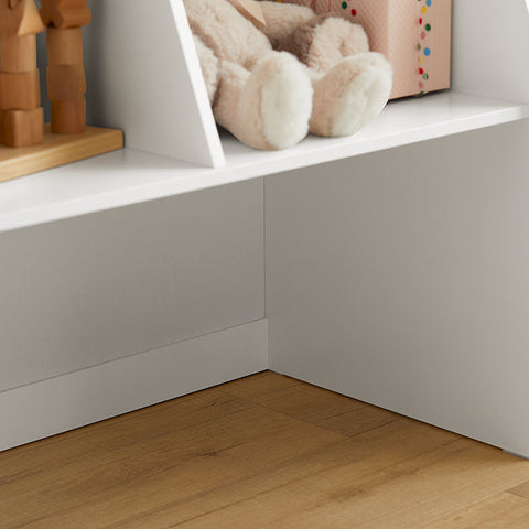 Rootz Mobiele kinderboekenplank met speelgoedkist - Opbergrek - Kinderorganizer - MDF-constructie - Veiligheidsmuurbevestiging - Eenvoudige montage - 76 cm x 100 cm x 40 cm