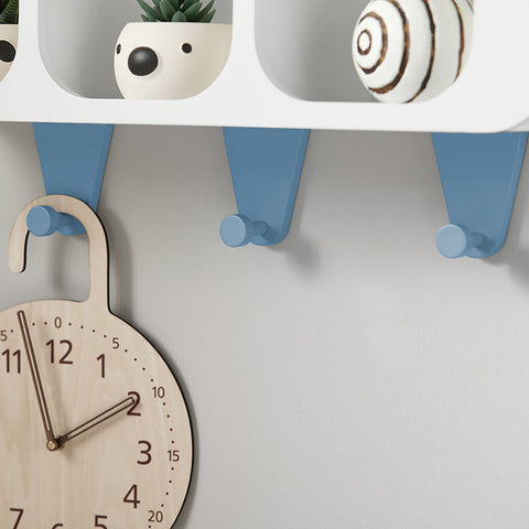 Rootz Children's Wardrobe with Creative Board - Kids' Shelf - Wall Coat Rack - Hanging Storage - Safe Rounded Corners - Easy Assembly - 60cm x 36cm x 20cm