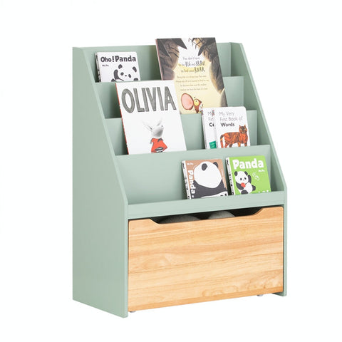 Rootz Children's Bookcase - Kids Storage Organizer - Toy Chest with Wheels - Easy Reach Design - 62x80x30cm