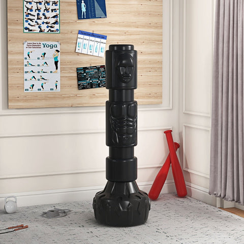 Rootz Standing Punching Bag - Boxing Dummy - Training Equipment - Adjustable Hitting Areas - Sturdy Base - Durable Faux Leather - 56cm x 56cm x 175cm