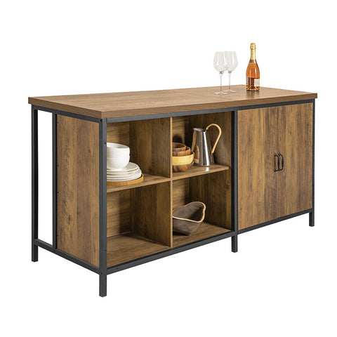 Rootz Dressoir Buffet - Keukeneiland - Keukenkast - Veelzijdige opbergruimte - Verstelbare plank - Ruim ontwerp - MDF en metalen frame - 170 cm x 89 cm x 60 cm