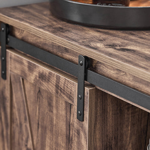 Rootz Kitchen Island - Bar Table - Wine Storage - Extra Workspace - 110x90x50cm - MDF & Rubber Wood