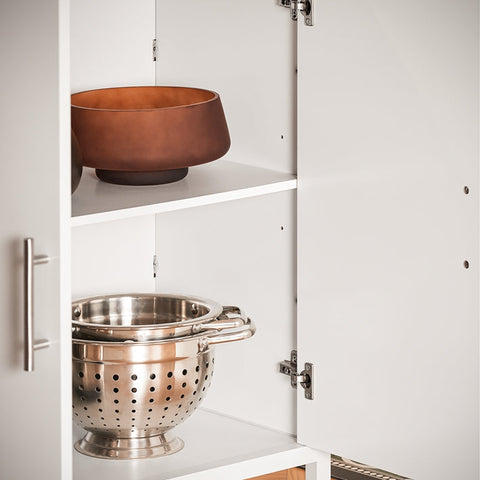 Rootz Kitchen Island Storage Cabinet - Dining Buffet - Display Stand - MDF - Metal Frame - Rubberwood Table Top - 170cm x 89cm x 60cm