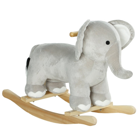 Rootz Elephant Rocking Toy - Rocker - Child's Riding Toy - Safe Design - 64.5L x 31W x 52H cm