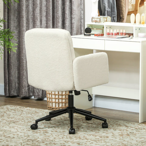 Rootz Ergonomic Mobile Office Chair - Desk Chair - Rotatable Seating - Comfort Fabric - 61.5cm x 65cm x 91-101cm -White