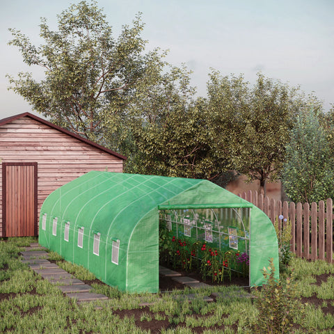 Rootz Large Garden Greenhouse Tunnel - Plant Shelter - Weather-Proof Grow Tents - Year-Round Use - 800cm x 300cm x 200cm